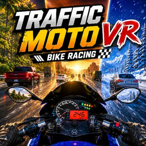 Traffic Moto VR: Bike Racing cover artwork from the official Meta Store page