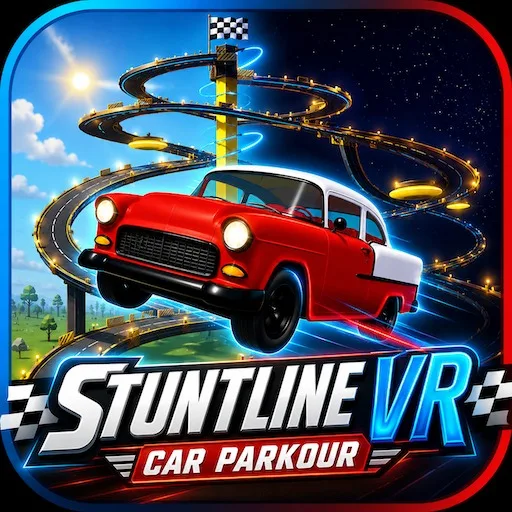 Stuntline VR: Car Parkour cover artwork from the official Meta Store page