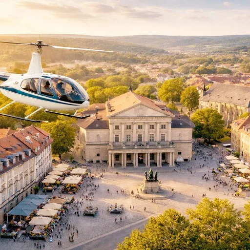 VR Flying Above a Historic German Town cover artwork from the official Meta Store page