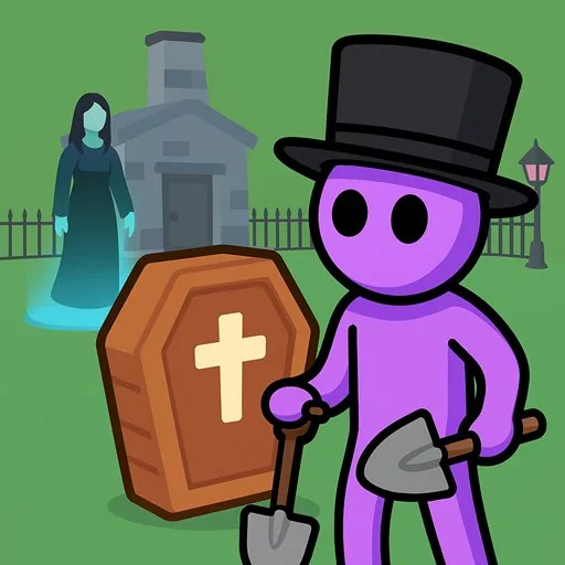 Mortician Tycoon cover artwork from the official Meta Store page