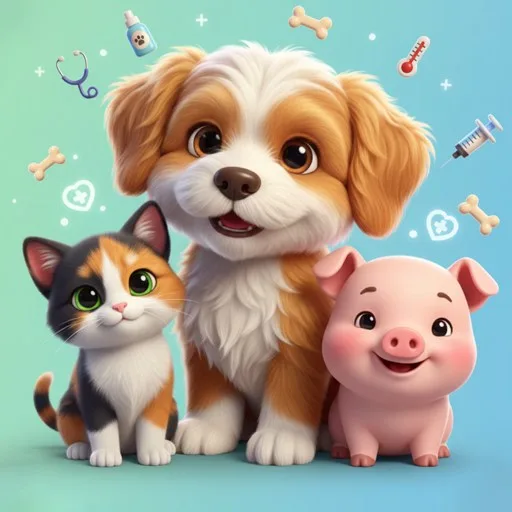 Pet Care - Vet Hospital Simulator VR cover artwork from the official Meta Store page