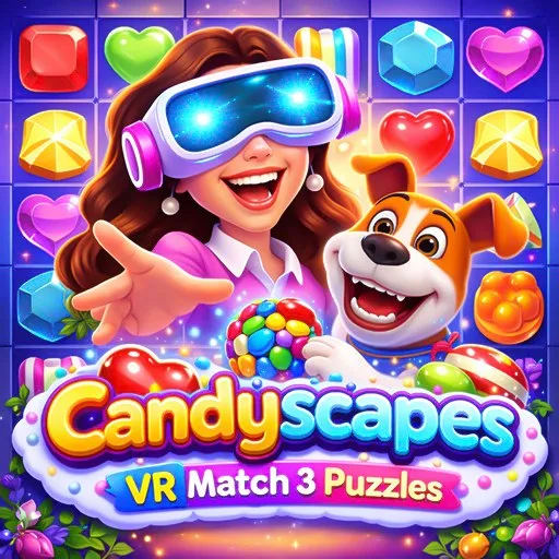Candyscapes - VR Match 3 Puzzles cover artwork from the official Meta Store page