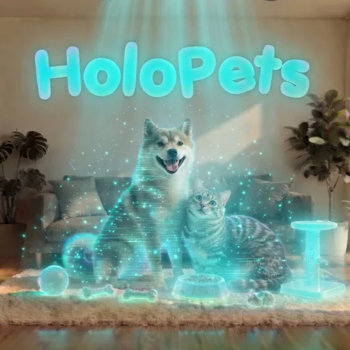 HoloPets: AR Pet Simulator cover artwork from the official Meta Store page