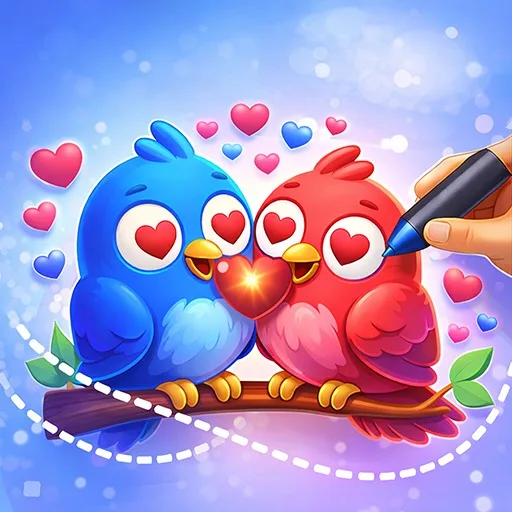 VR Lovebirds: Draw to Connect cover artwork from the official Meta Store page