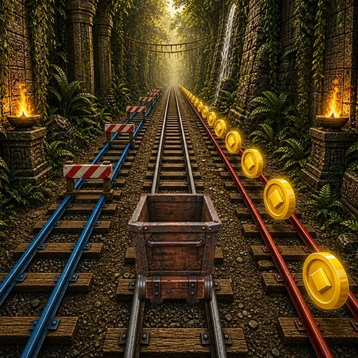 Rush Line - VR Rail Rush cover artwork from the official Meta Store page