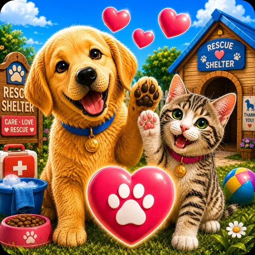 Animal Shelter VR: Pet Care Simulator cover artwork from the official Meta Store page