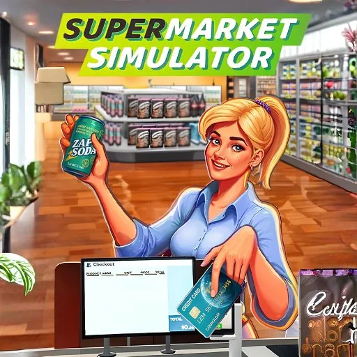 Supermarket Simulator-Superstore manager cover artwork from the official Meta Store page