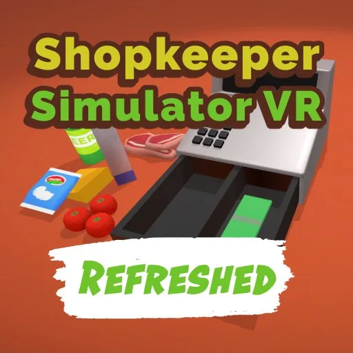 Shopkeeper Simulator VR: Refreshed cover artwork from the official Meta Store page