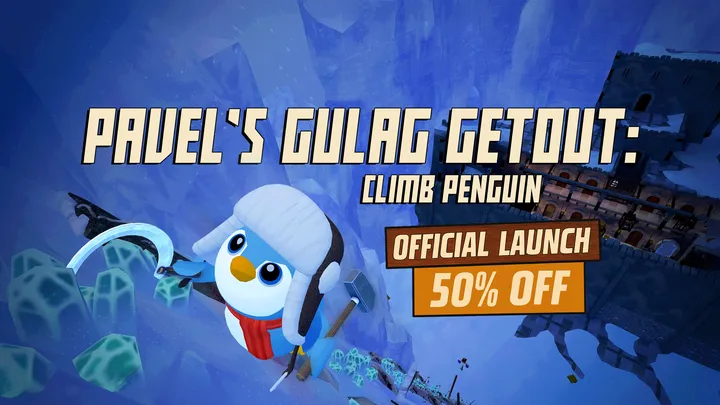 Pavel's Gulag Getout: Climb Penguin! cover artwork from the official Meta shop page