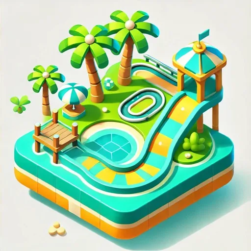 Aquapark Tycoon cover artwork from the official Meta Store page