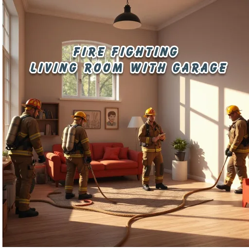 Fire Fighting: Living Room with Garage cover artwork from the official Meta Store page