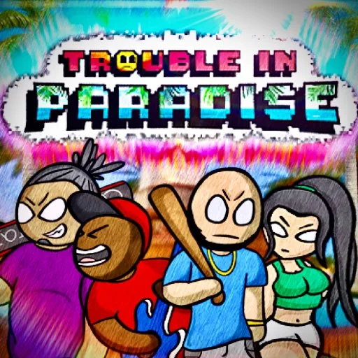 Trouble In Paradise VR cover artwork from the official Meta Store page