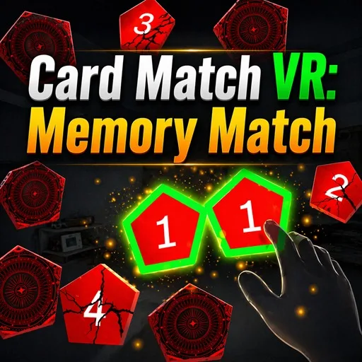 Card Match VR: Memory Match cover artwork from the official Meta Store page