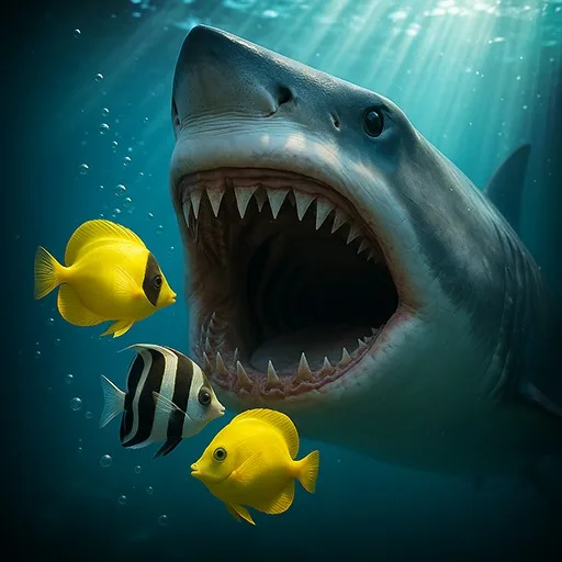 Shark Attack - VR Sea Hunting Game cover artwork from the official Meta Store page