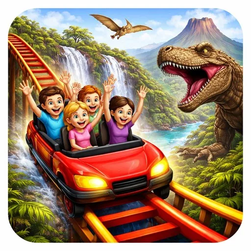 Roller Coaster Rush - Dino Park cover artwork from the official Meta Store page