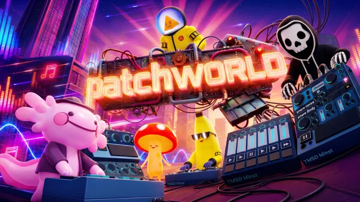 PatchWorld _ Make Music & Build Worlds cover artwork from the official Meta shop page