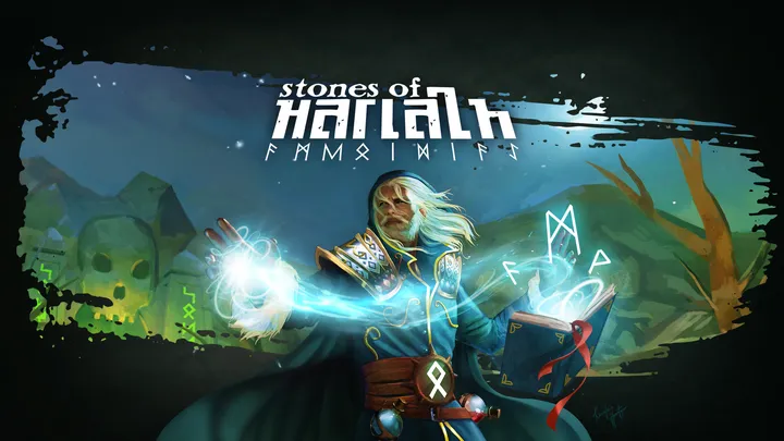Stones of Harlath cover artwork from the official Meta shop page