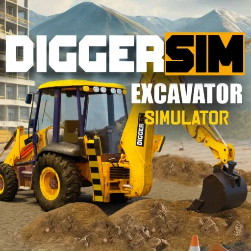 DiggerSim - Excavator & Heavy Equipment Simulator VR cover artwork from the official Meta Store page