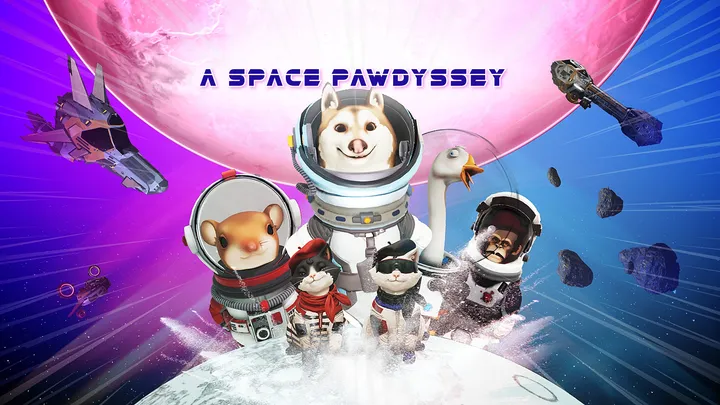 A Space Pawdyssey cover artwork from the official Meta shop page
