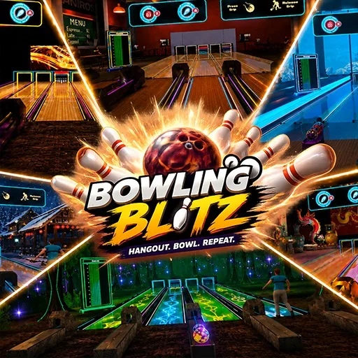 Bowling Blitz : Hangout. Bowl. Repeat cover artwork from the official Meta Store page
