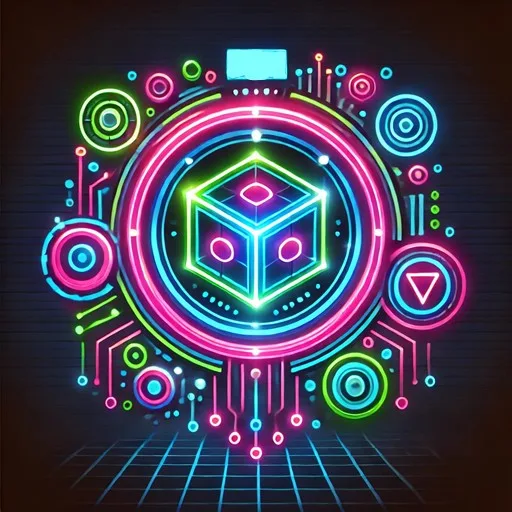 Neon Blocks cover artwork from the official Meta Store page