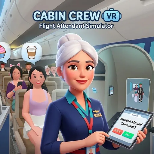 Cabin Crew VR-Flight Attendant Simulator cover artwork from the official Meta Store page