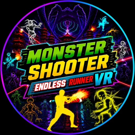 Monster Shooter Endless Runner VR cover artwork from the official Meta Store page